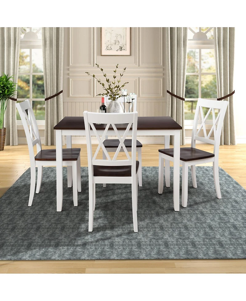 Streamdale Furniture Five Piece Wood Dining Set