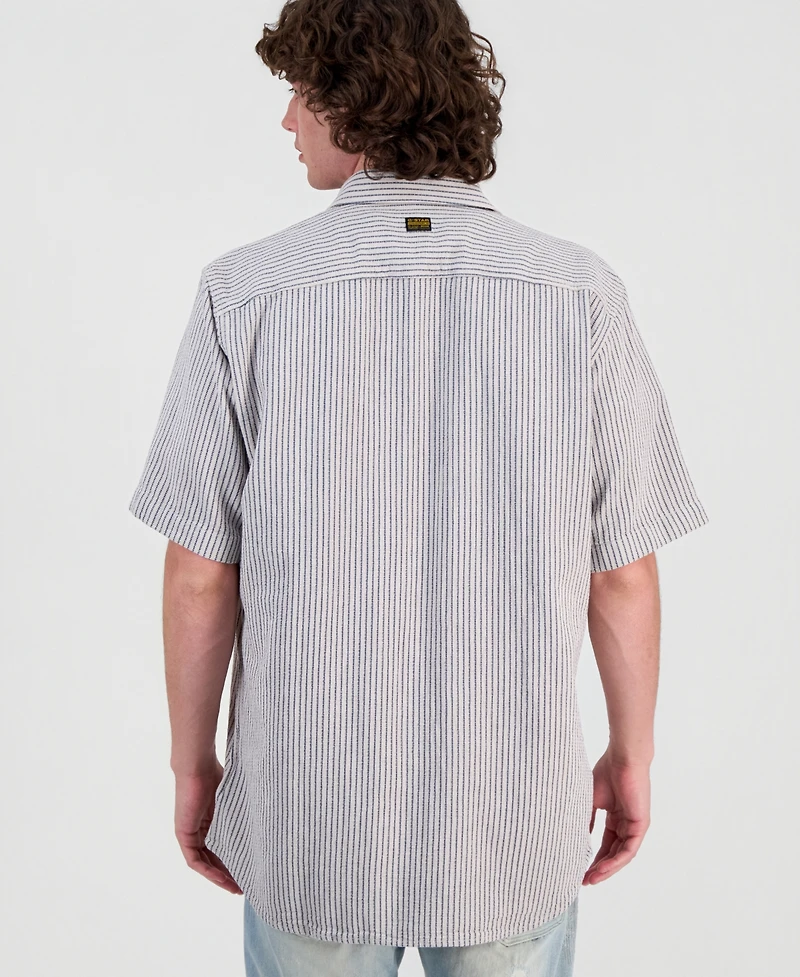 G-Star Raw Men's One-Pocket Striped Short-Sleeve Shirt