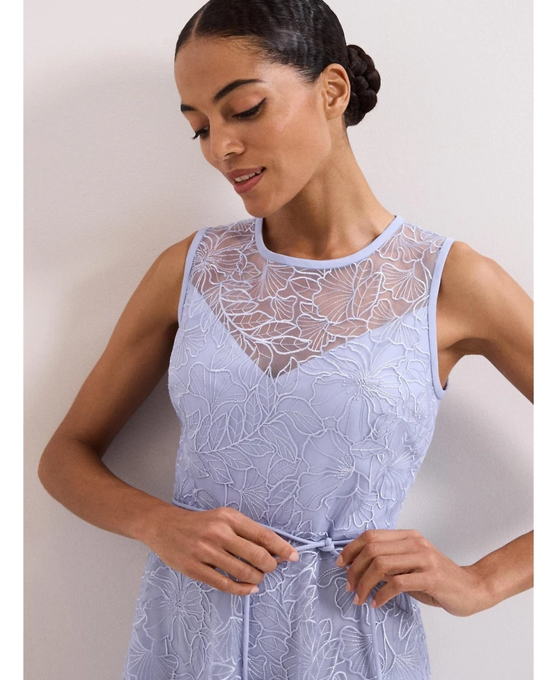 Phase Eight Women's Sakura Floral Embroidered Lace Dress