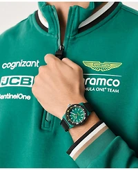 Aston Martin F1 Men's Pdk 3 Hand Quartz Black Silicone Watch 40mm