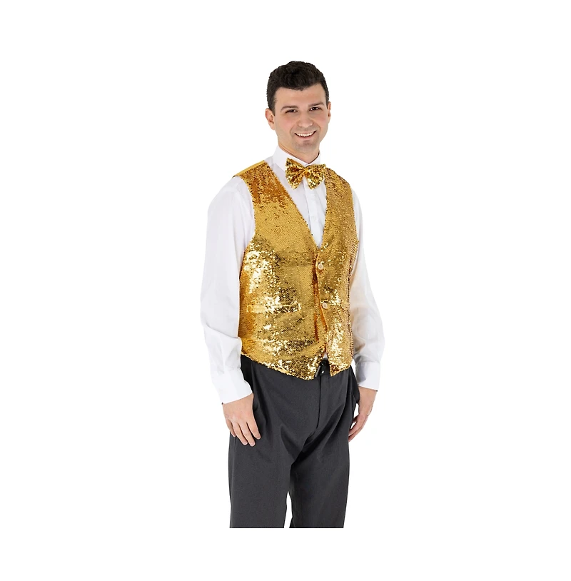 Dress Up America Sequin Vest with Bowtie