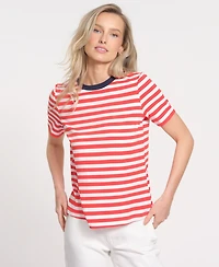 Isaac Mizrahi Women's Short-Sleeve Crewneck Top