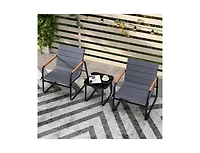 Boyel Living 3 Pieces Patio Bistro Set Outdoor Fabric Conversation Set