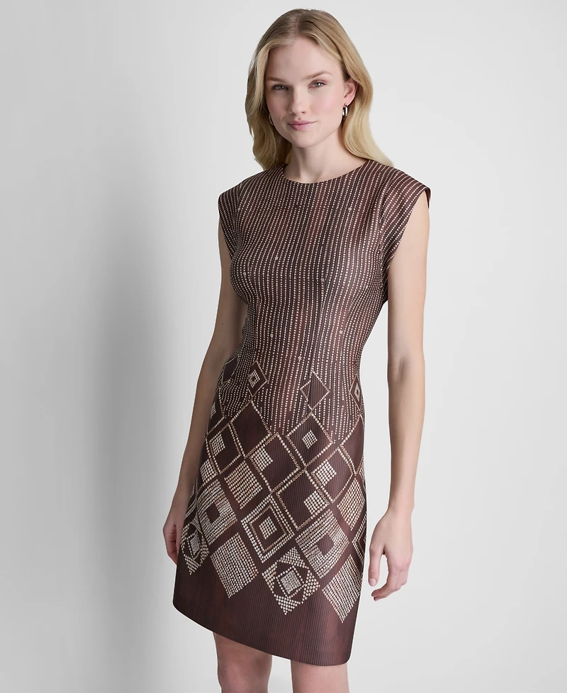 Dkny Women's Crewneck Cap-Sleeve Midi Dress