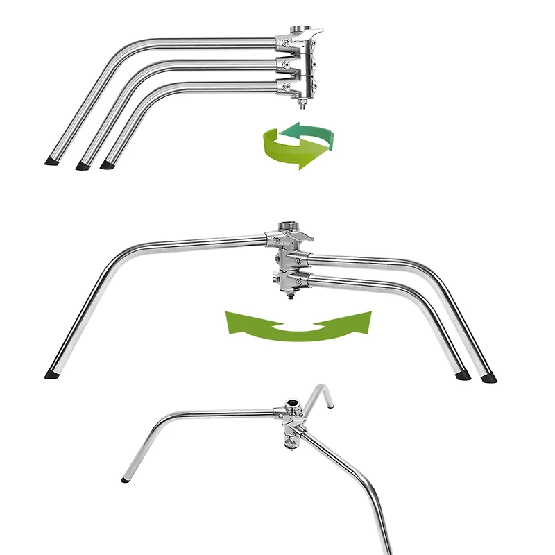 Gvm C360 10.5 inch Turtle Base C-Stand and Cross Arm Boom Kit 192223234604
