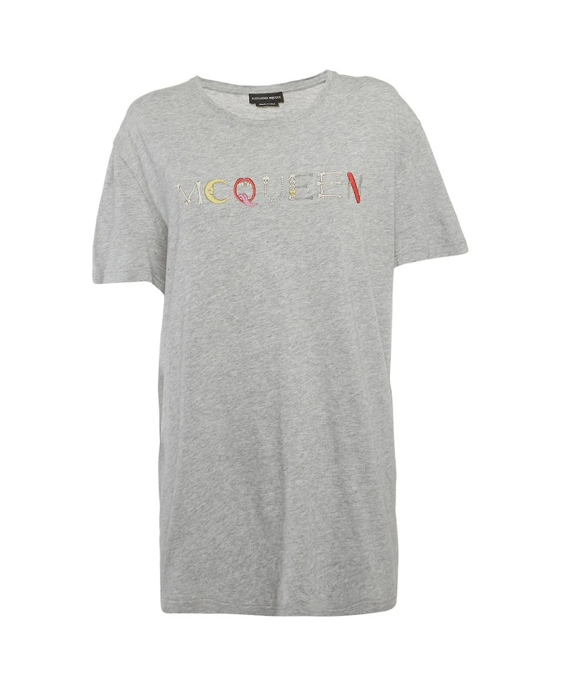 Pre-Owned Alexander Mcqueen Women's Graphic Print Crew Neck T-Shirt