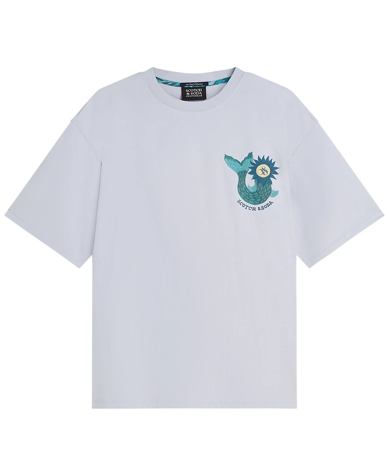 Scotch & Soda Men's Front and Back Artwork Short-Sleeve T-Shirts