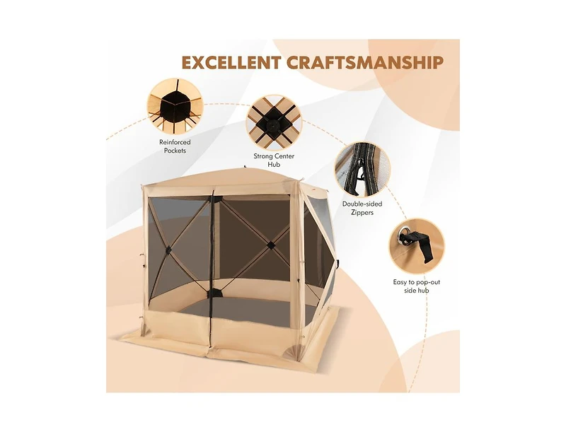 Boyel Living 6.7 x Feet Pop Up Gazebo with Netting and Carry Bag