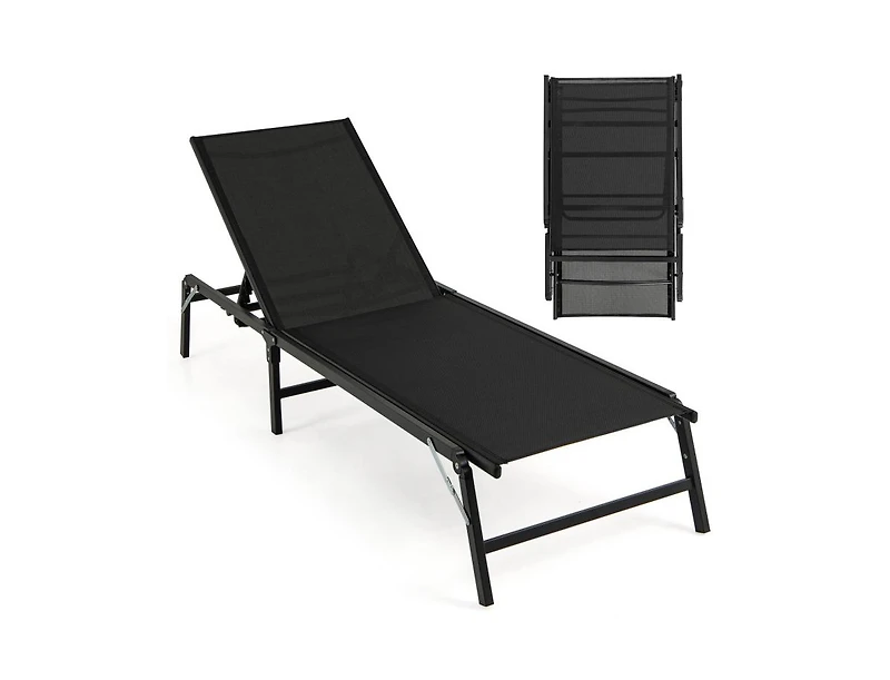 Boyel Living Chaise Lounge Chair Set of 2 Foldable Patio Lounge Chairs