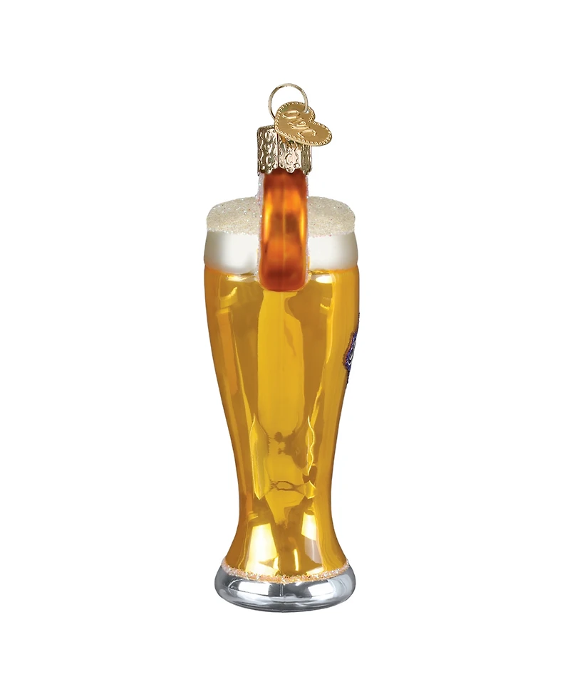Old World Christmas 4.5" Adult Beverages Glass of Blue Moon Beer Ornament