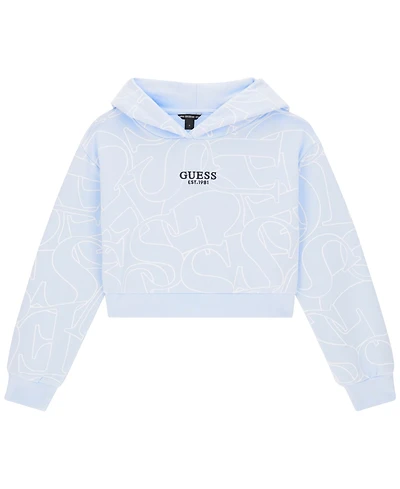 Guess Girls' 7-16 Printed Long-Sleeve Hoodie