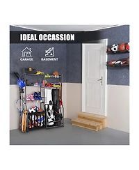 Mythinglogic Weight Capacity Sports Organizers Rack for Garage Storage