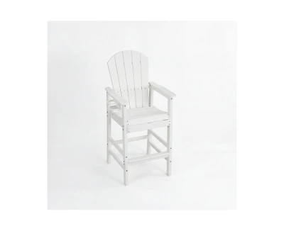 sumyeg All Weather Hdpe Bar Height Adirondack Chair with Armrests and Cup Holder