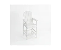sumyeg All Weather Hdpe Bar Height Adirondack Chair with Armrests and Cup Holder