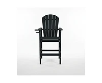 sumyeg All Weather Hdpe Bar Height Adirondack Chair with Armrests and Cup Holder