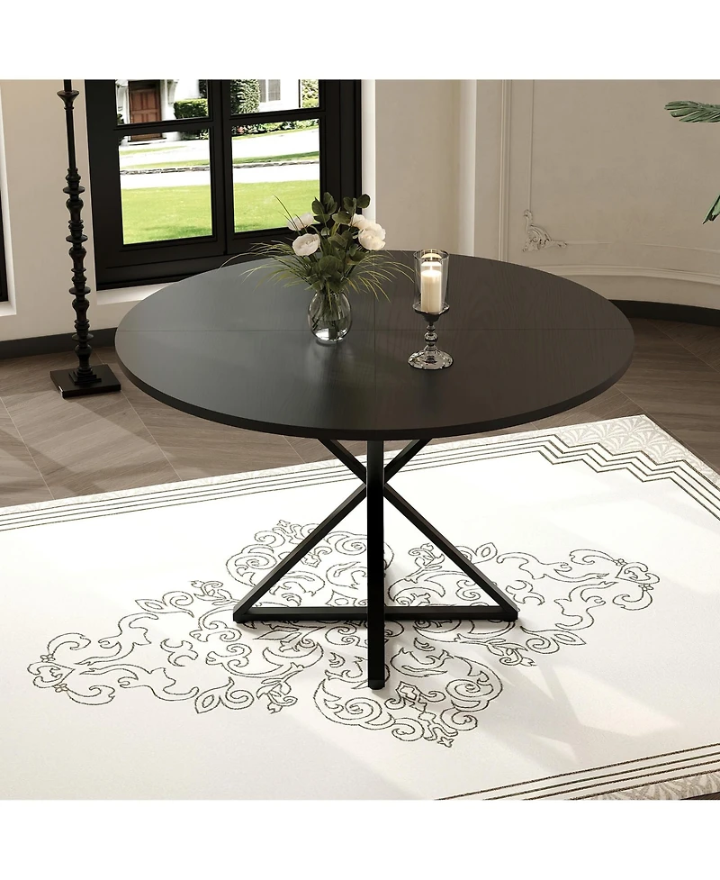 gaomon Round Dining Table for 4, 47" Table, Circle Room