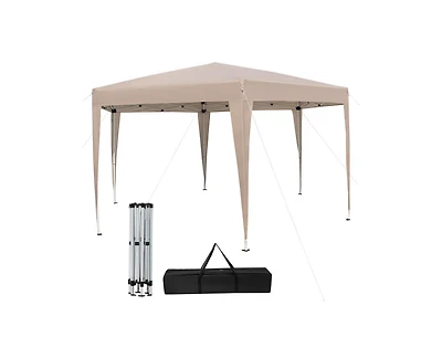 Boyel Living 13 x 11.5 Feet Hexagonal Pop-Up Height Adjustable Canopy Tent with Dressed Legs.