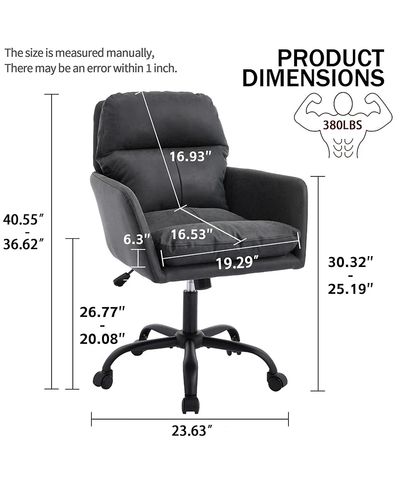 Rainsken Pu Leather Office Desk Chair
