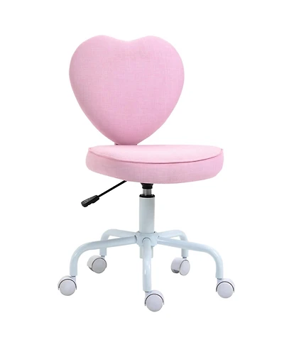 Boyel Living Heart Love Shaped Back Design Office Chair with Adjustable Height 360 Swivel Wheels