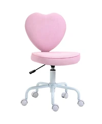 Boyel Living Heart Love Shaped Back Design Office Chair with Adjustable Height 360 Swivel Wheels