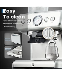gaomon 20 Bar Coffee and Espresso Maker, Espresso Machine with Grinder and Milk Frother