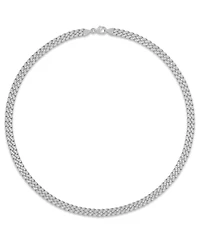 Macy's Men's Starburst Diamond-Cut Cuban Link Chain Necklace in Sterling Silver