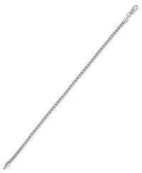 Macy's Men's Pave Diamond-Cut Box Chain Bracelet in Sterling Silver