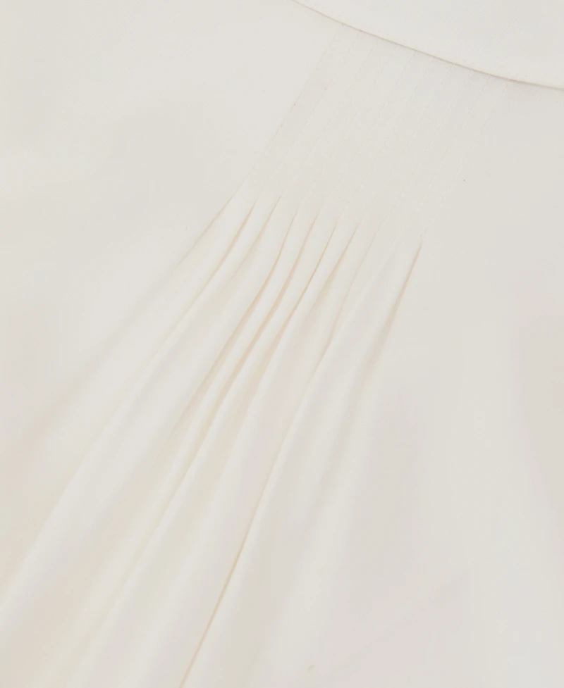 Reiss Women's Silk-Blend Open-Collar Shirt