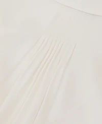 Reiss Women's Silk-Blend Open-Collar Shirt