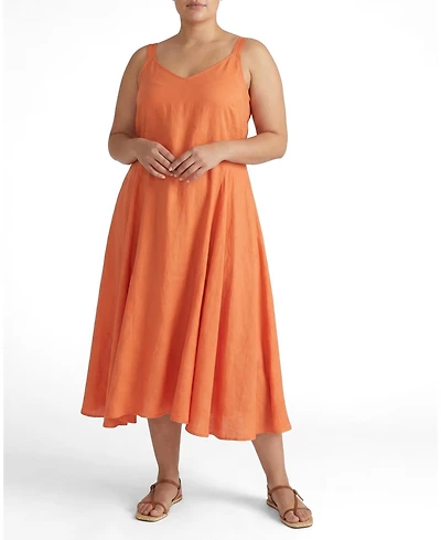 Universal Standard Plus Sunshower Flowy Linen Dress