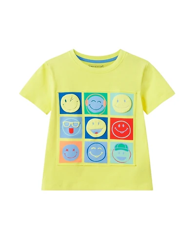 Andy and Evan Toddler Boys Smiley Pop Art Graphic Tee