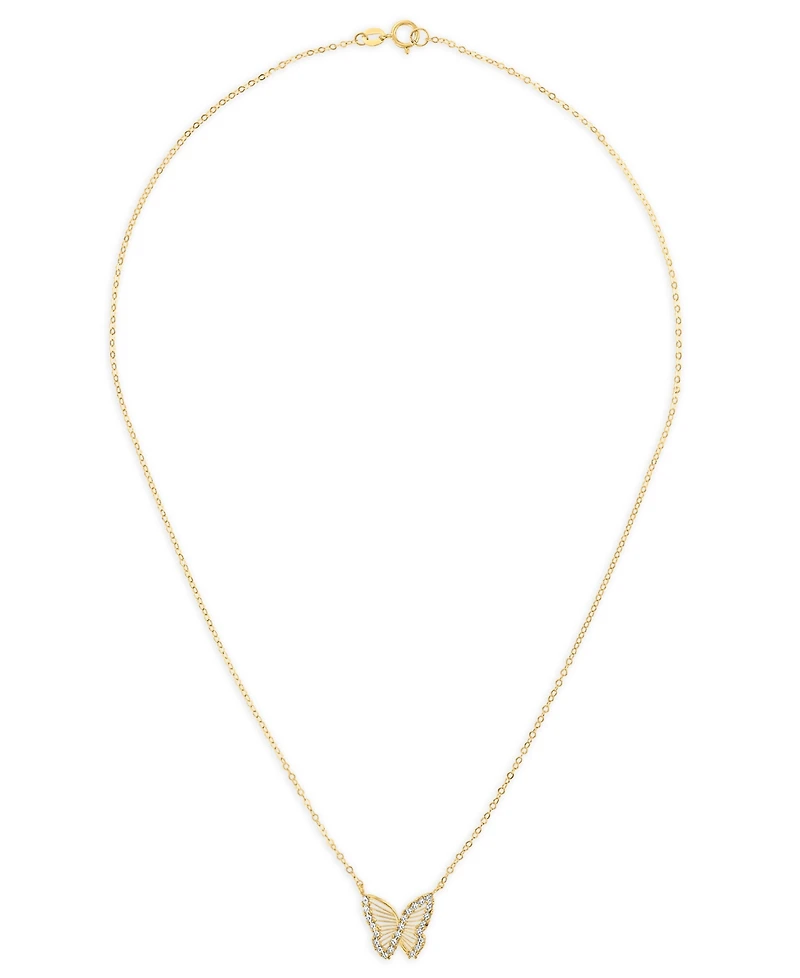 Macy's Butterfly Necklace in 10k Two-Tone Gold