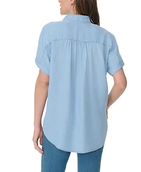 Gloria Vanderbilt Women's Daisy Point Collar Short-Sleeve Shirt