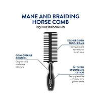 Wahl Professional Animal Equine Grooming Mane and Braiding Horse Comb - Mane and Tail Brush - Ergonomic Horse Combs