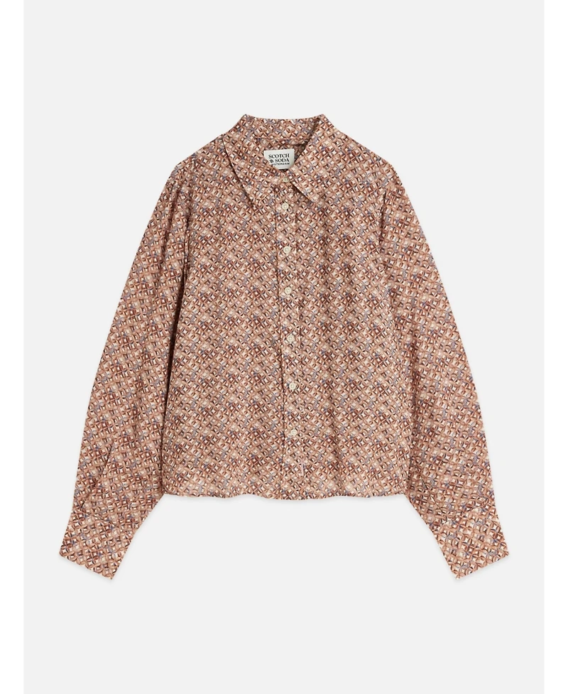 Scotch & Soda Women's Printed Relaxed Fit Tops and Tees