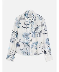 Scotch & Soda Women's Printed Relaxed Fit Tops and Tees