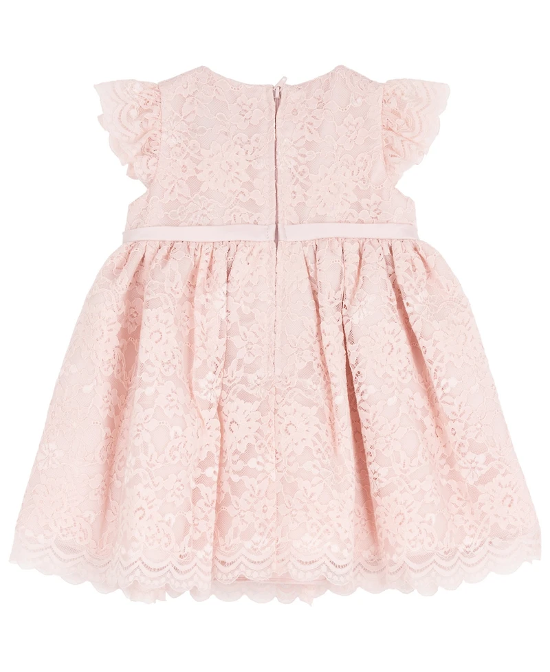 Rare Editions Baby Girls' Short-Sleeve Dress with Diaper, 2-Piece Set