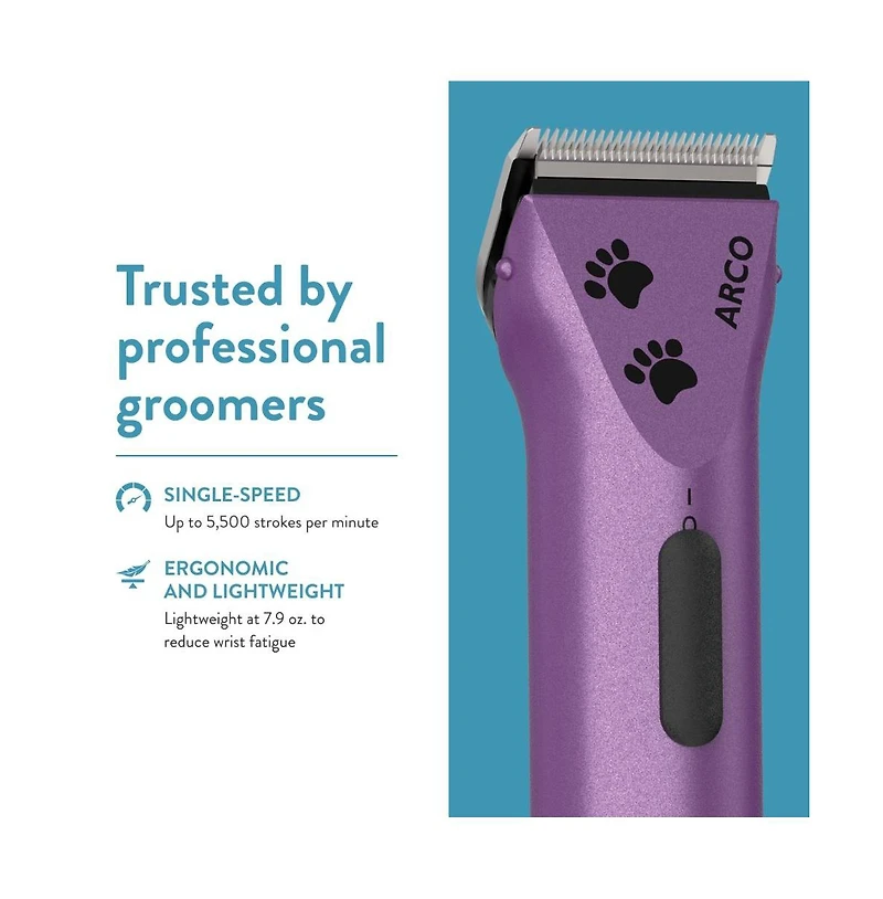 Wahl Professional Animal Arco Pet, Dog, Cat, and Horse Cordless Clipper Kit