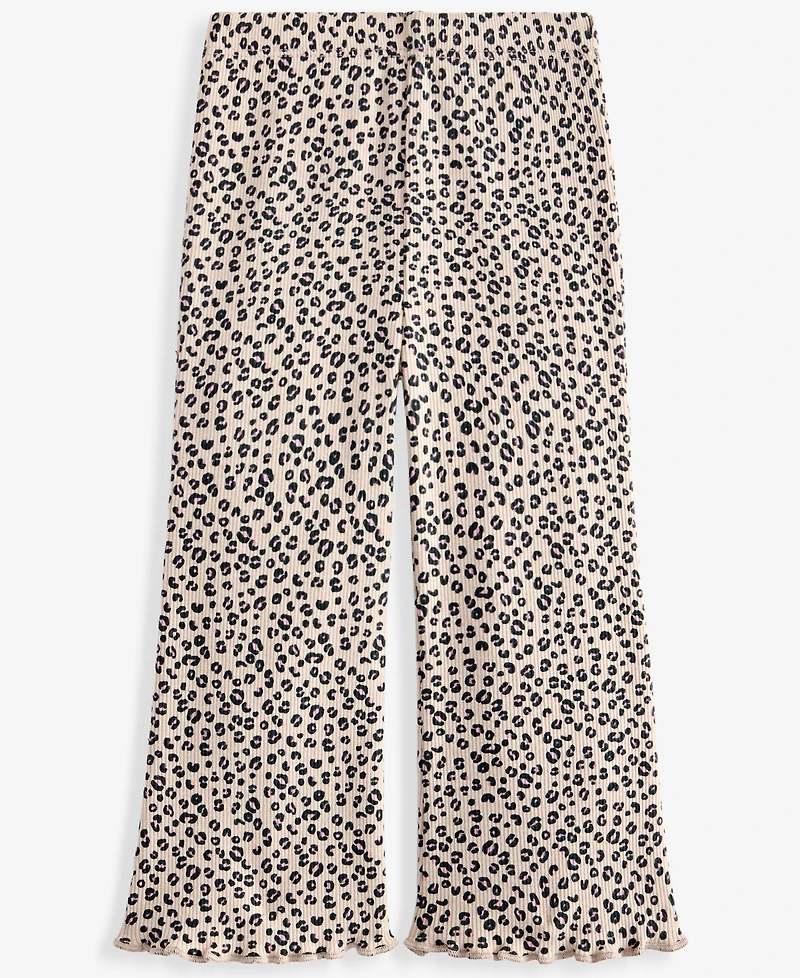 First Impressions Baby Girls' 3M-24M Mix & Match Leopard-Print Ribbed Flare Leggings, Macy's Exclusive