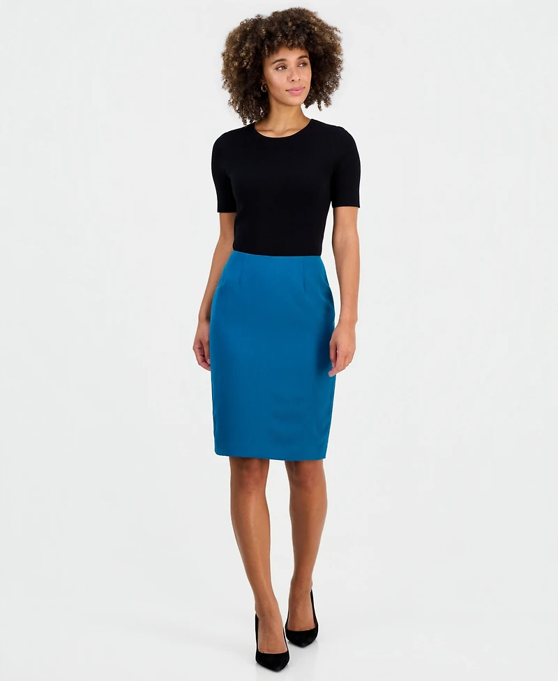 Kasper Women's Crepe Pencil Skirt