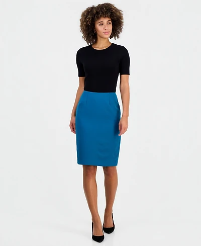 Kasper Women's Crepe Pencil Skirt