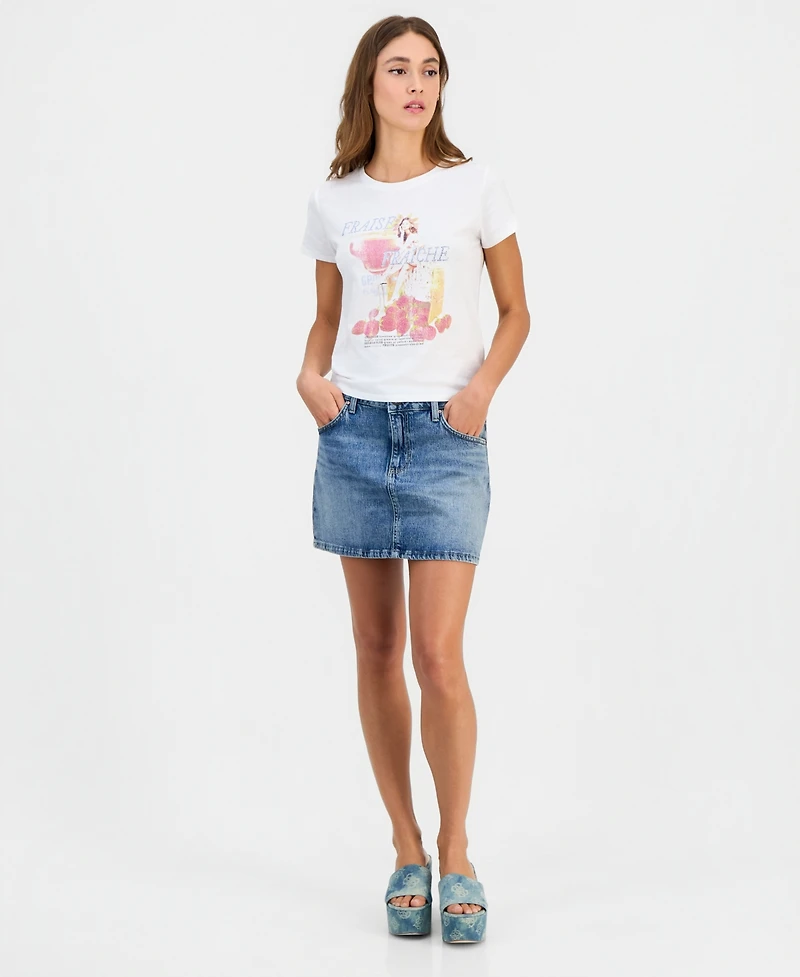 Guess Women's Strawberry Girl Short-Sleeve Baby T-Shirt