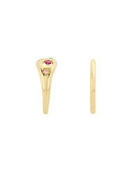 Unwritten Cubic Zirconia Gold-Tone Plated Multi Color Duo Stacking Ring Set