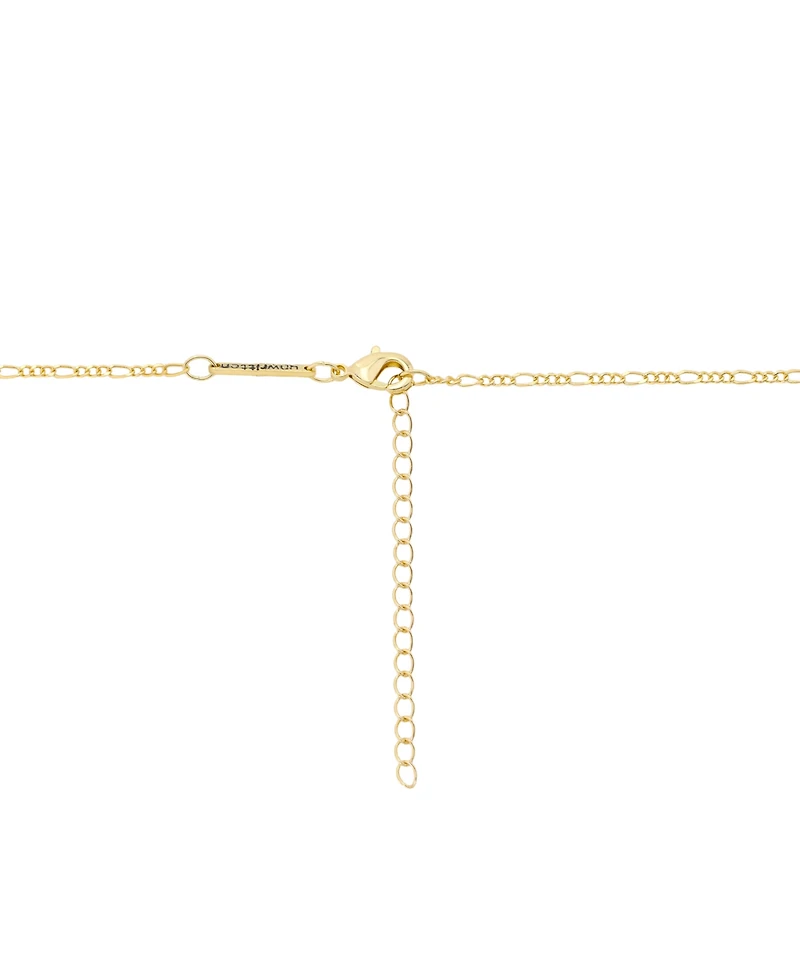 Unwritten Cubic Zirconia Gold-Tone Plated Cluster Charm Necklace