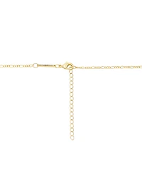 Unwritten Cubic Zirconia Gold-Tone Plated Cluster Charm Necklace