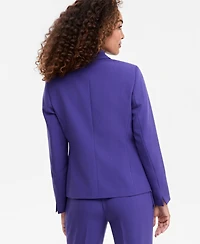 Kasper Petite Crepe 2-Button Notch-Collar Blazer Jacket