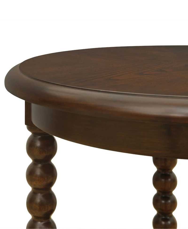 Martha Stewart Collection Philippe 20" Round Wood End Table with Shelf
