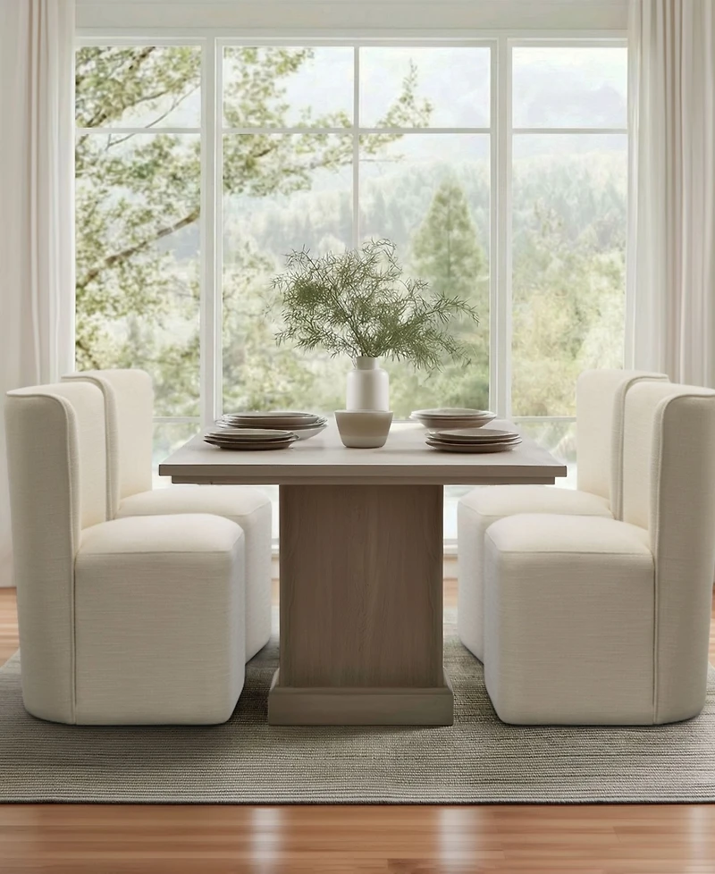 Madison Park Vela 20.25" Upholstered Dining Chair with Casters