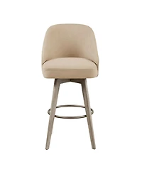 Madison Park Pearce 20" Upholstered Swivel Bar Stool