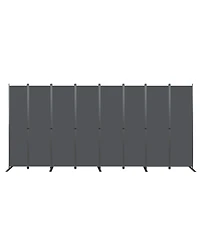 sumyeg 8-Panel Folding Room Divider 159 Inch x 71 Inch Heavy Duty Metal Frame Privacy Screen for Indoor Use